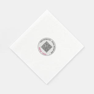 Guardanapo De Papel Texto Personalizado do Código QR e Grupo de Cores 