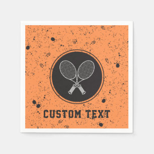 Guardanapo De Papel Texto Personalizado Laranja Grungente dos Rackets