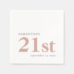 Guardanapo De Papel Texto Personalizado Moderno Cor-de-rosa-621 Nome d