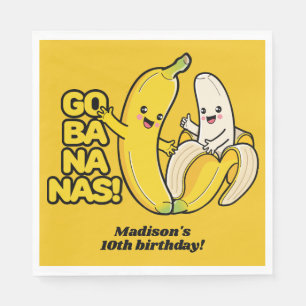 Guardanapo De Papel Texto personalizado para as bananas de corte