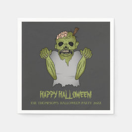 Guardanapo De Papel Texto Personalizável de Evento de Halloween de Zum