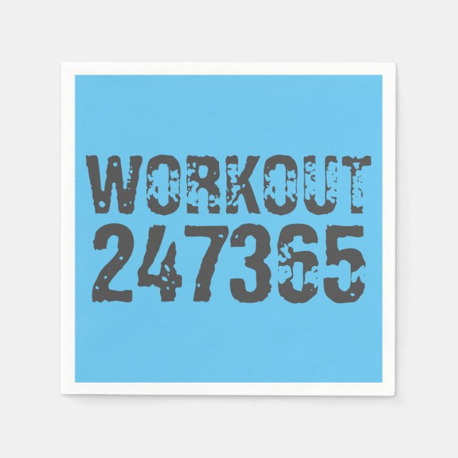 Guardanapo De Papel Texto vestido e arranhado Workout 247365 azul (Frente)