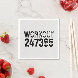 Guardanapo De Papel Texto vestido e arranhado Workout 247365 preto