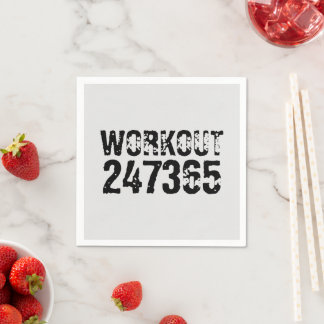 Guardanapo De Papel Texto vestido e arranhado Workout 247365 preto