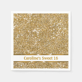 Guardanapo De Papel Textura brilhante amarela Ouro fina 16 Doce