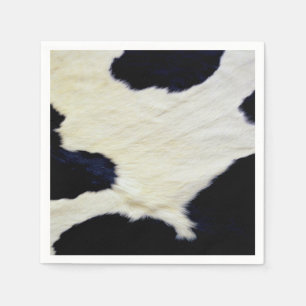 Guardanapo De Papel Textura de pele de vaca em preto e branco Personal