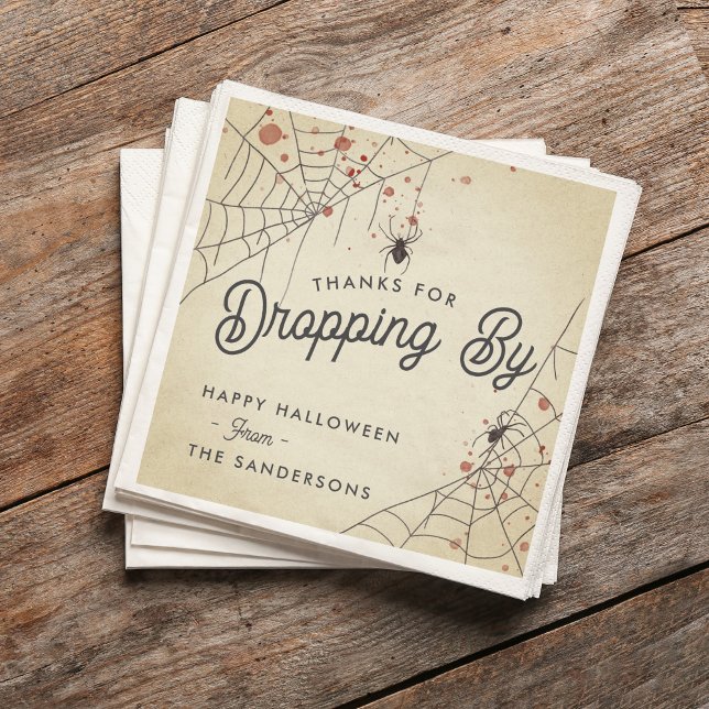 Guardanapo De Papel Thanks For Dropping By Halloween Party (Criador carregado)