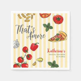 Guardanapo De Papel That’s Amore Italian Pizza and Pasta Bridal Shower