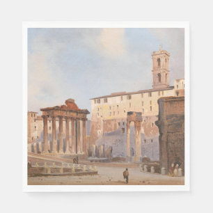 Guardanapo De Papel The Ancient Roman Forum (por Ippolito Caffi)