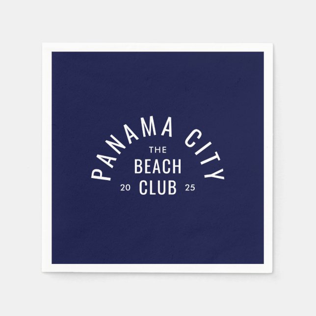 Guardanapo De Papel The Beach Club Deep Blue Destino Personalizado (Frente)