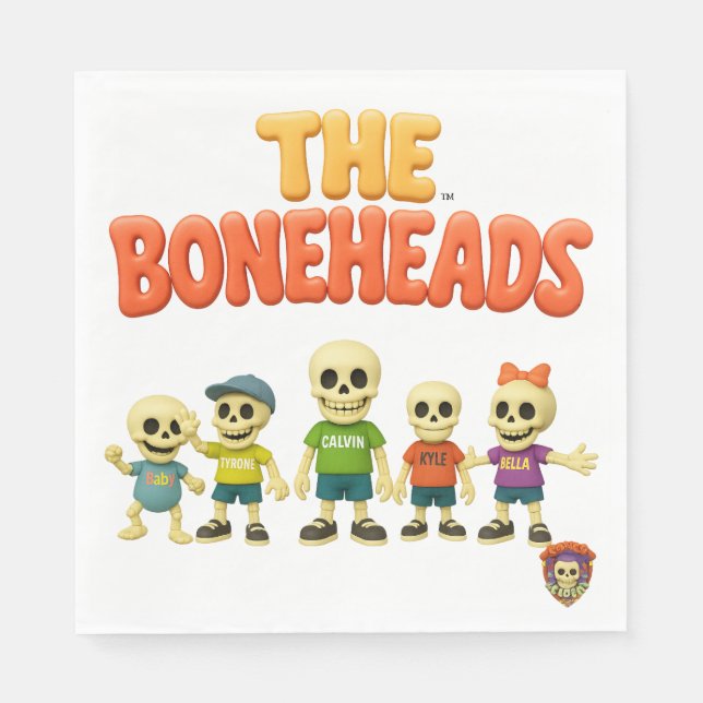 Guardanapo De Papel The Boneheads™ Bones Academy™ (Frente)