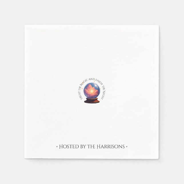 Guardanapo De Papel The Crystal Ball Halloween Party Napkins (Frente)