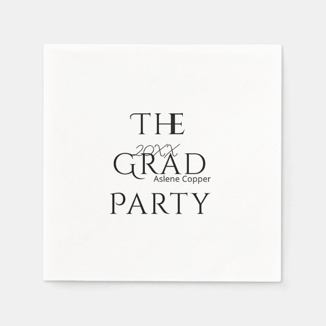 Guardanapo De Papel The grad party name 20XX bold letter graduatsimple (Frente)