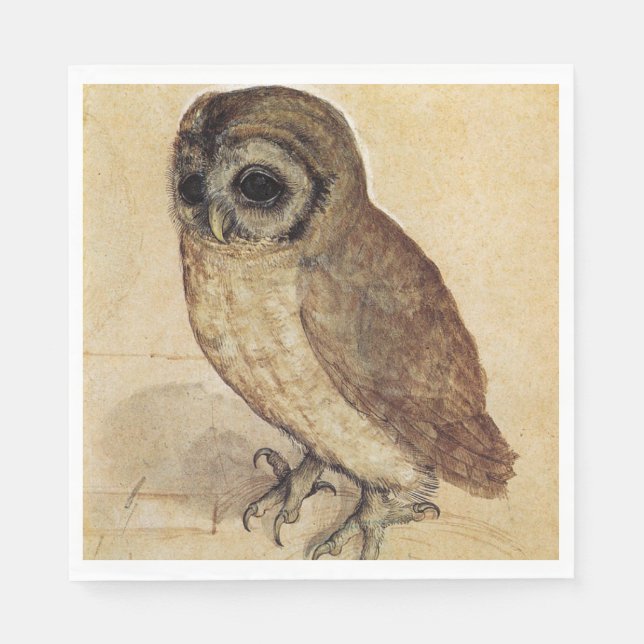 Guardanapo De Papel The Little Owl (por Albrecht Durer) (Frente)