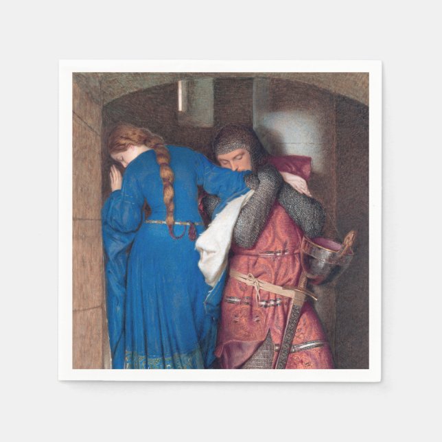 Guardanapo De Papel The Meeting on Turret Stairs (por F.W. Burton) (Frente)