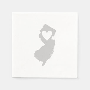 Guardanapo De Papel The New Jersey Heart Paper Party Napkins