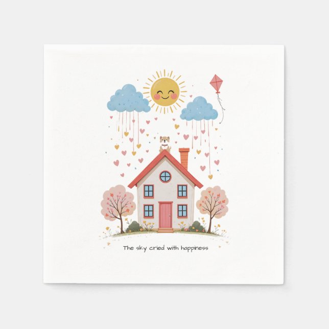 Guardanapo De Papel The sky cried with happiness (Frente)