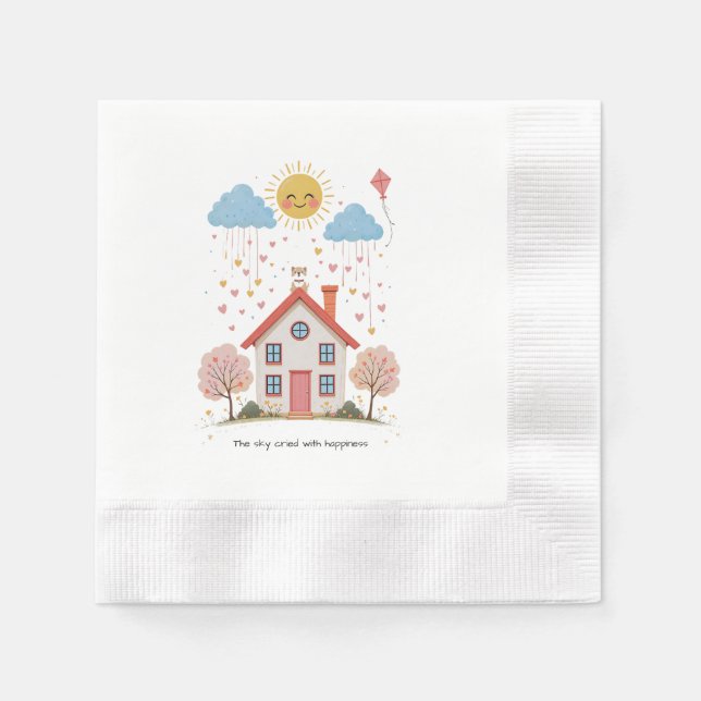 Guardanapo De Papel The sky cried with happiness (Frente)