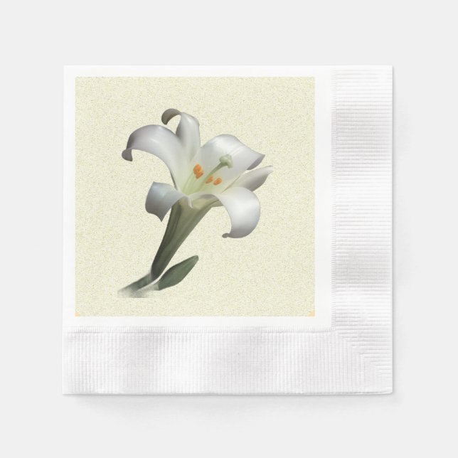 Guardanapo De Papel The White Lily - (Frente)
