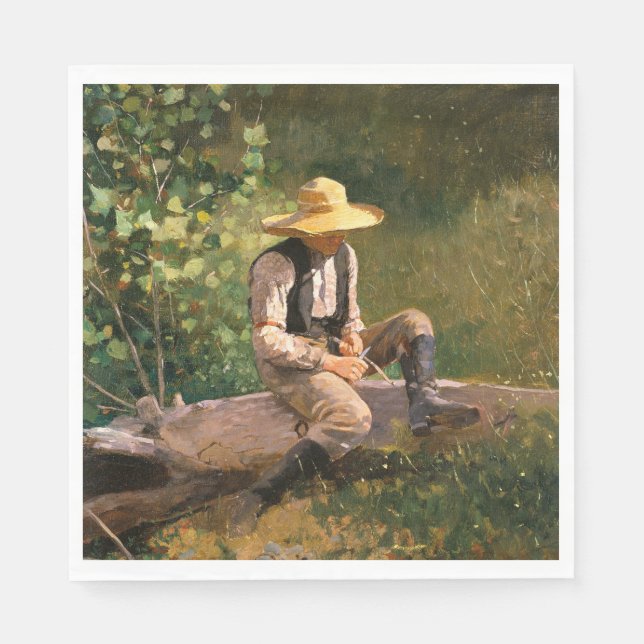 Guardanapo De Papel The Whittling Boy (por Winslow Homer) (Frente)