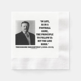 Guardanapo De Papel Theodore Roosevelt Life Football Game Hit Line