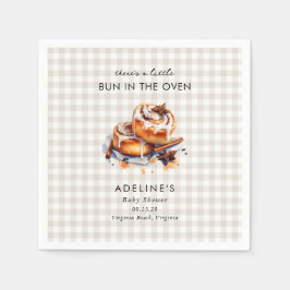 Guardanapo De Papel There's a Little Bun in the Oven Baby Shower