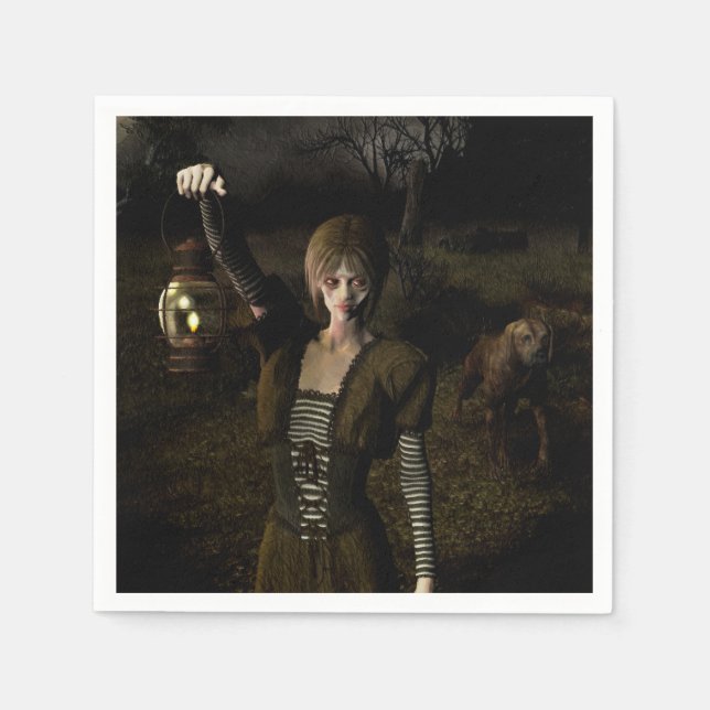 Guardanapo De Papel Thin female carrying lamp (Frente)