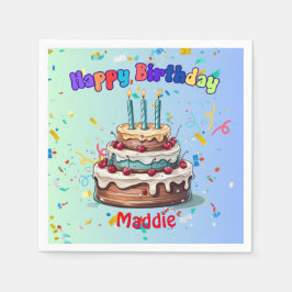 Guardanapo De Papel Third Birthday party napkinsStandard Cocktail