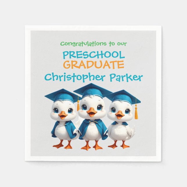 Guardanapo De Papel Three Little Baby Geese Graduation Party (Frente)