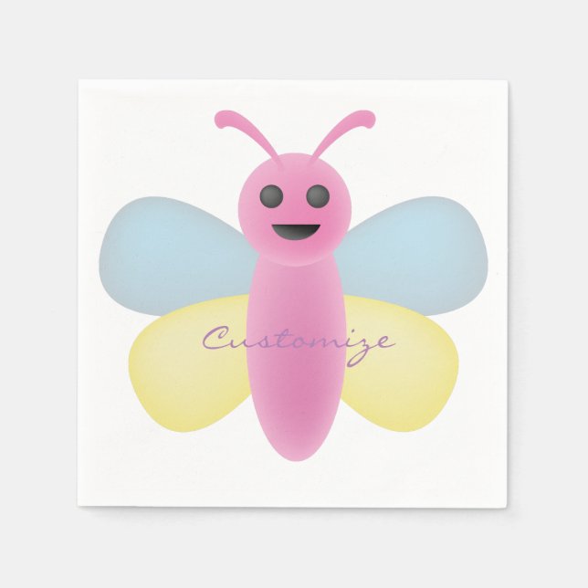 Guardanapo De Papel Thunder_Cove de Abelhas Kawaii de várias cores (Frente)