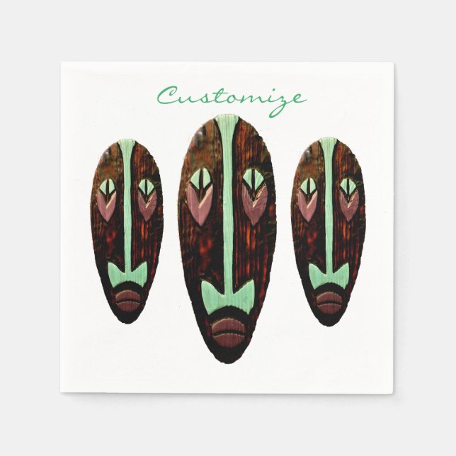 Guardanapo De Papel Thunder_Cove de Máscara Longa Tiki (Frente)