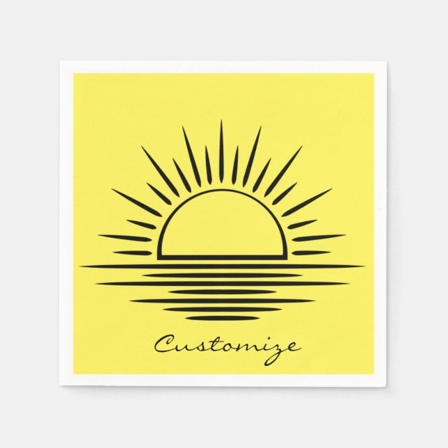 Guardanapo De Papel Thunder_Cove de Reflexão Sunrise/Sunset (Frente)