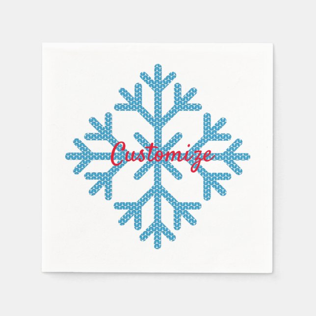 Guardanapo De Papel Thunder_Cove do Floco de Neve Azul Icy (Frente)