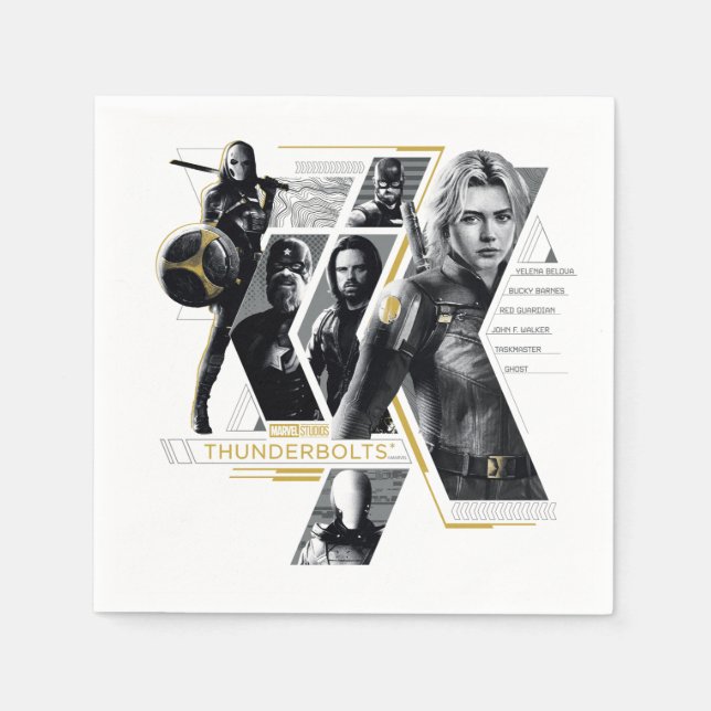 Guardanapo De Papel Thunderbolts* | Arte do Grupo (Frente)