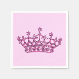 Guardanapo De Papel Tiara cor-de-rosa