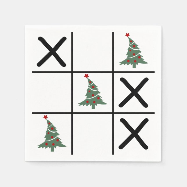 Guardanapo De Papel Tic Tac Toe Natal (Frente)