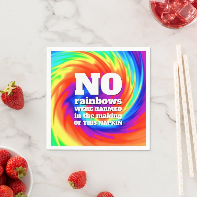 Guardanapo De Papel TieDye Engraçado Nenhum Arco-Chuva Foi Aquecido... (Insitu)