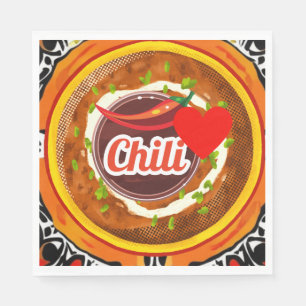 Guardanapo De Papel tigela de chili