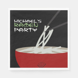 Guardanapo De Papel Tigela de Macarrão Ramen Asiático Festa