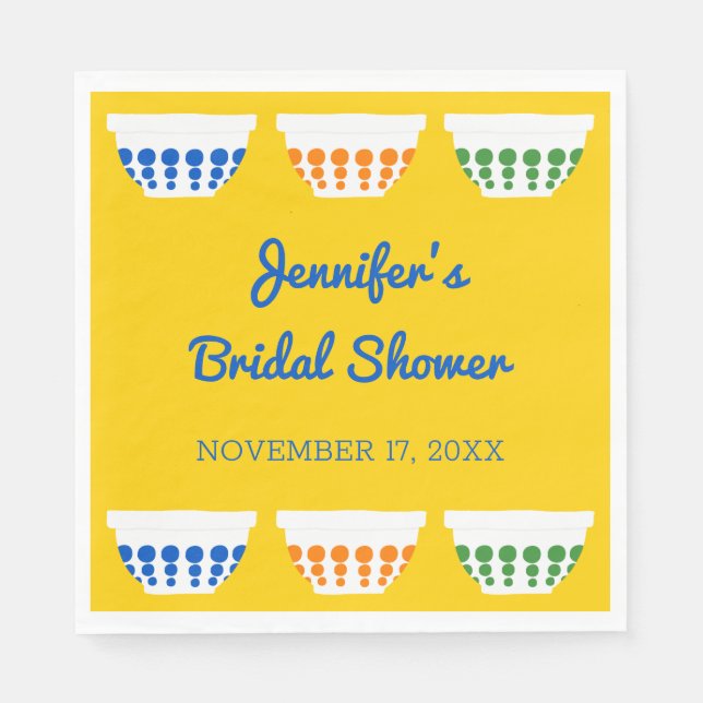 Guardanapo De Papel Tigelas de Mistura Vintage Presente Personalizado  (Frente)