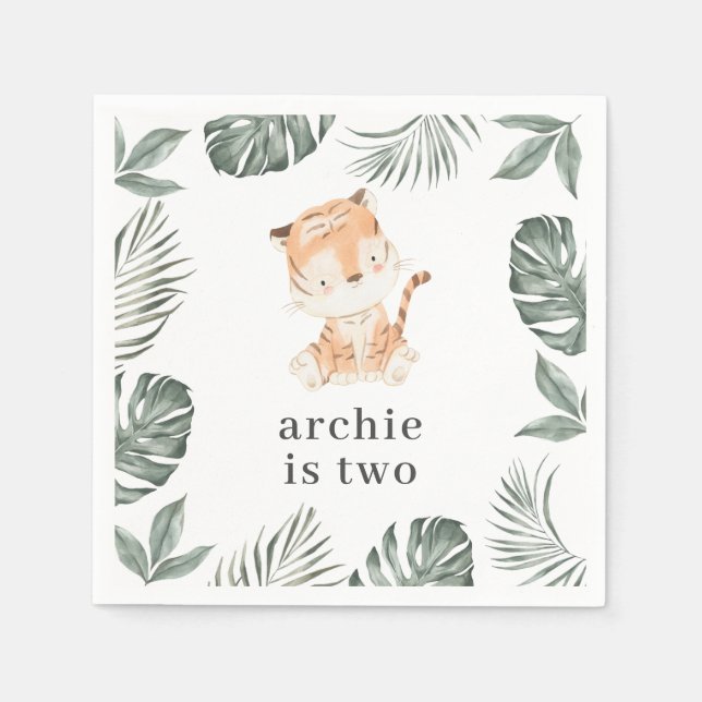 Guardanapo De Papel Tiger Greenery (Frente)