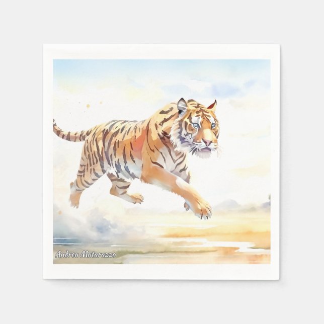 Guardanapo De Papel Tigre na Ação 3 (Frente)