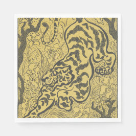 Guardanapo De Papel Tigre na selva (animal selvagem) (por Paul Ranson)