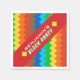 Guardanapo De Papel Tijolos Coloridos Blocos de Construção de Festa de