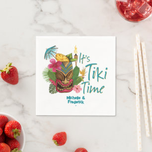 Guardanapo De Papel Tiki Time Luau Summer Beach Weding