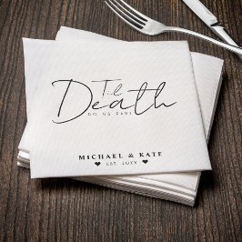 Guardanapo De Papel Til Death Nos Parte Casamento Branco