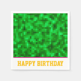 Guardanapo De Papel Time de Esportes Campo de Grama Verde Feliz Aniver