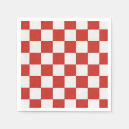 Guardanapo De Papel Timeless Charm Red & White Checkered Cheerful BBQ