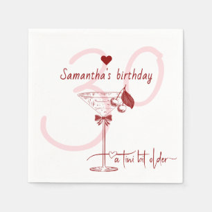 Guardanapo De Papel Tini Bit Antigo Arco Moderno Cherry Martini Aniver