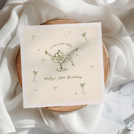 Guardanapo De Papel Tini Bit Older Quirky Mão Desenhada Aniversário